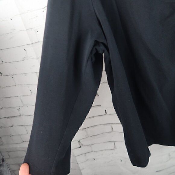 JONES NEW YORK SIGNATURE BLACK V NECK 3/4 SLEEVE TOP SIZE 2X - Picture 5 of 6